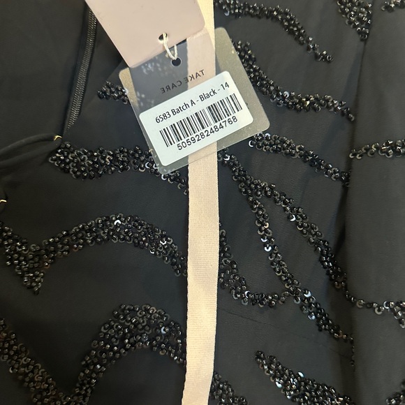 COPY - Oh Polly- Long Sleeve Lace Up Mini Dress in Black NEW - Picture 7 of 7